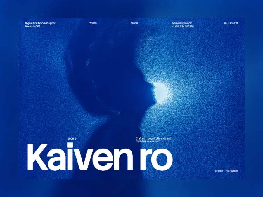 Karoo — Brand Designer Portfolio Template — Clariv Studio Framer Template