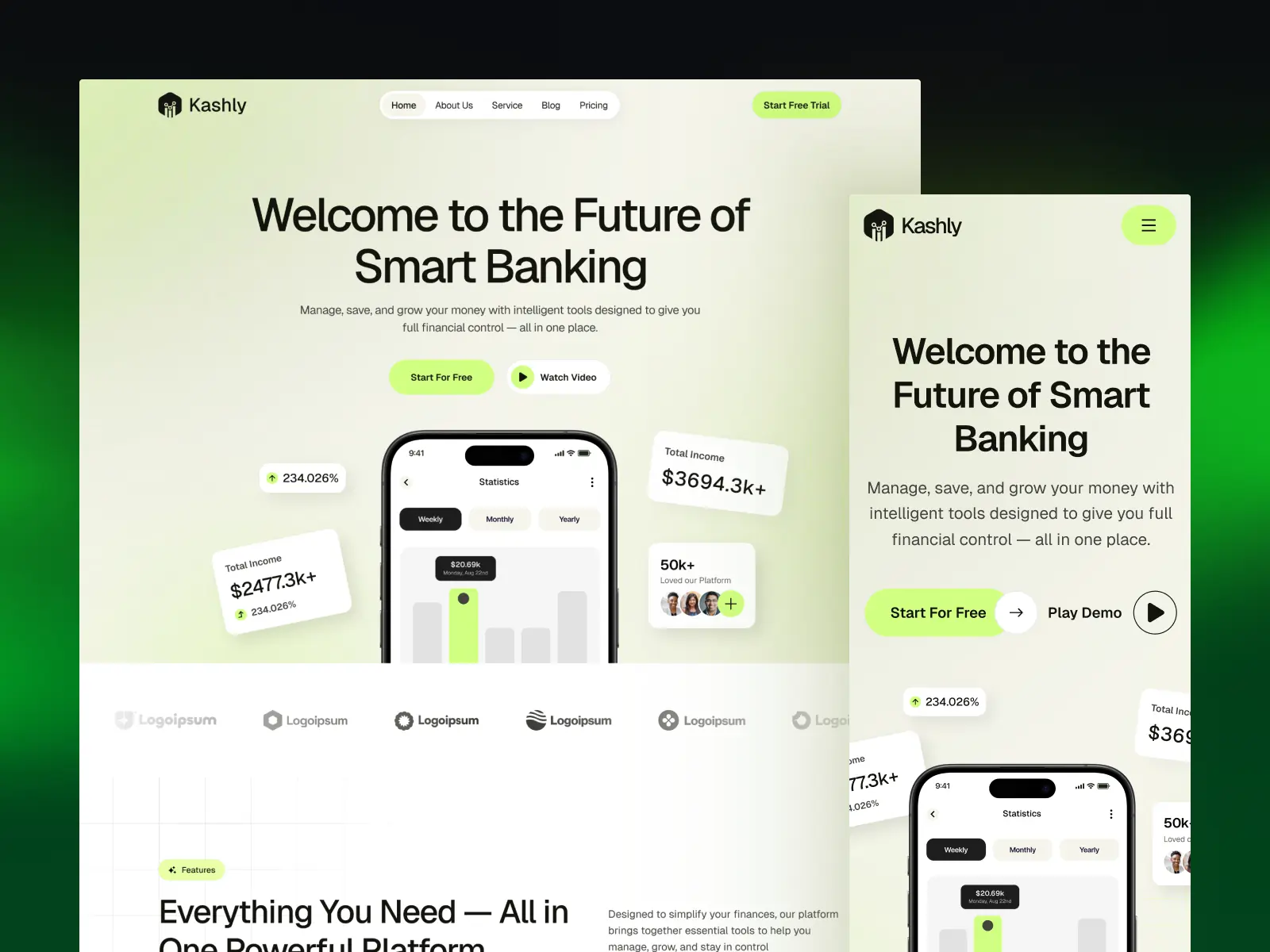 Kashly — Modern Fintech SaaS Template — Maqaw Theme Framer Template