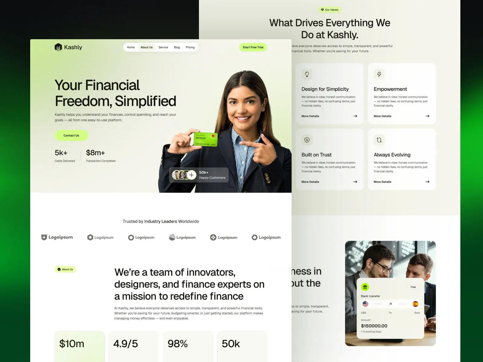 Kashly — Modern Fintech SaaS Template