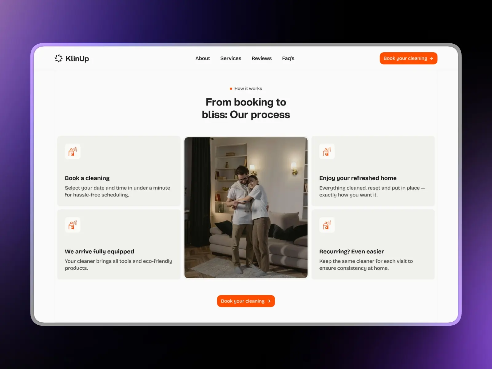 KlinUp — Cleaning Service Website Template