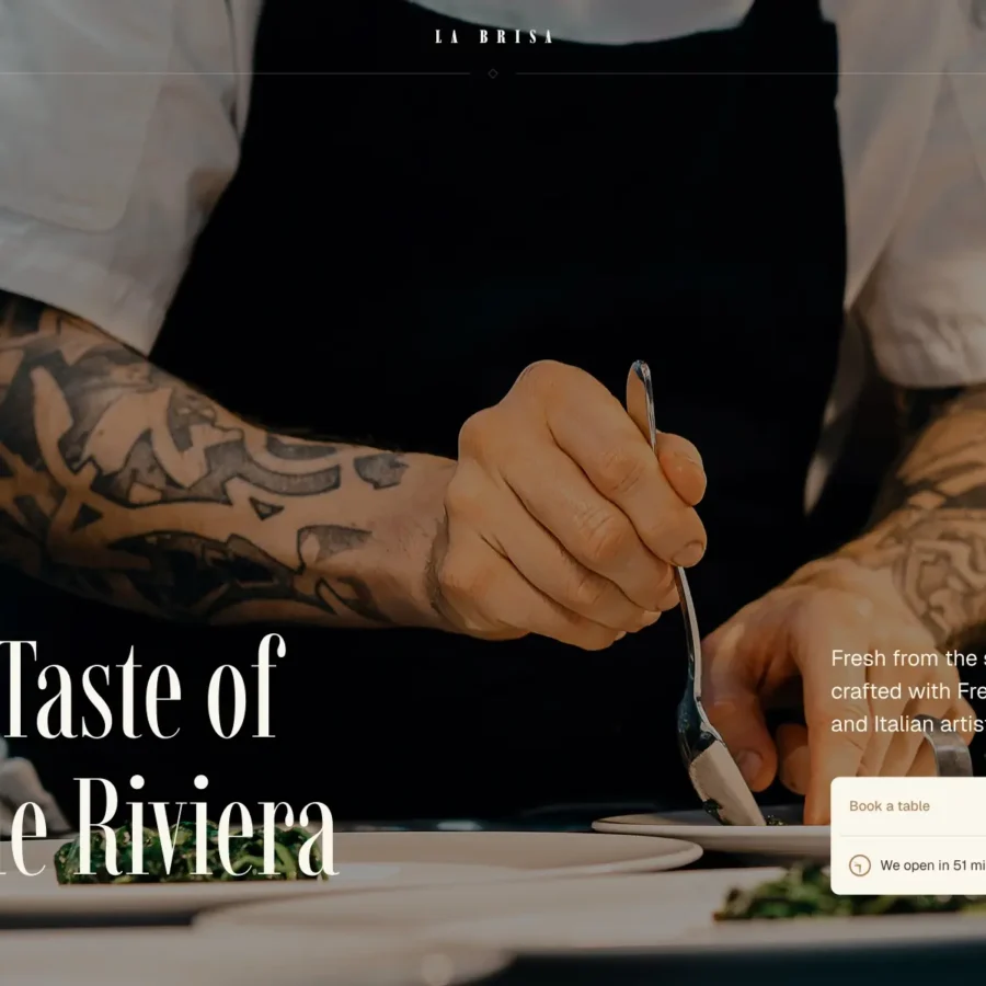 La Brisa — Premium Restaurant & Café Template — Art4web Framer Template