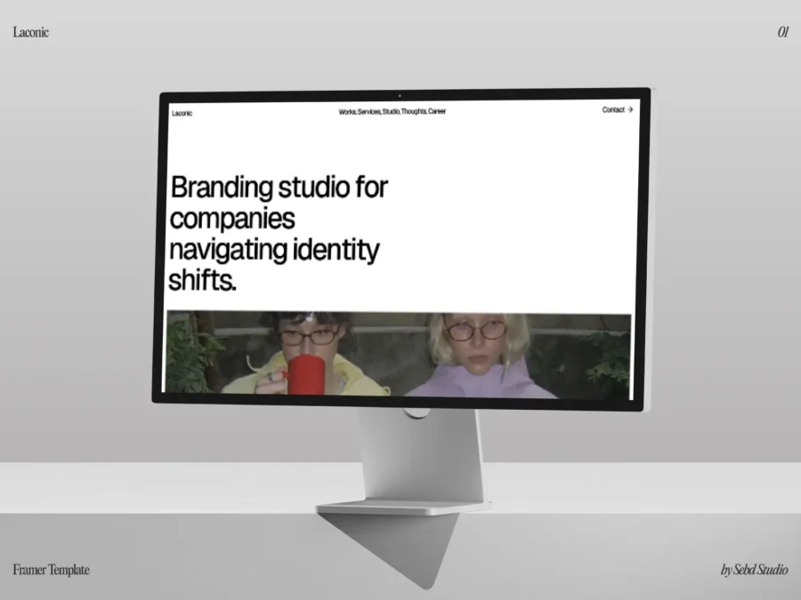 LACONIC — Branding Studio Framer Template — sebd studio Framer Template