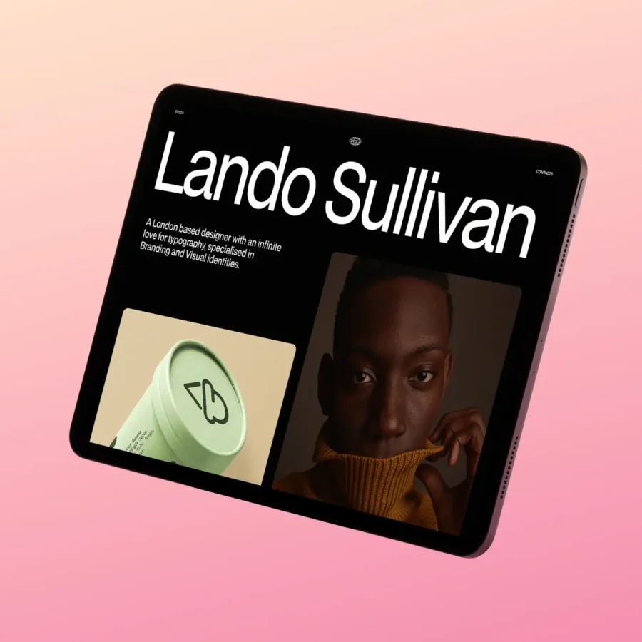 Lando — Minimal Portfolio Template — Gustave Flowbert Framer Template