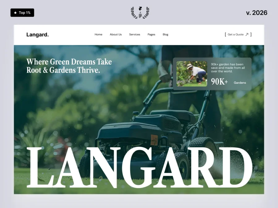 Langard — Landscaping Agency Framer Template — Tanjim Islam Framer Template