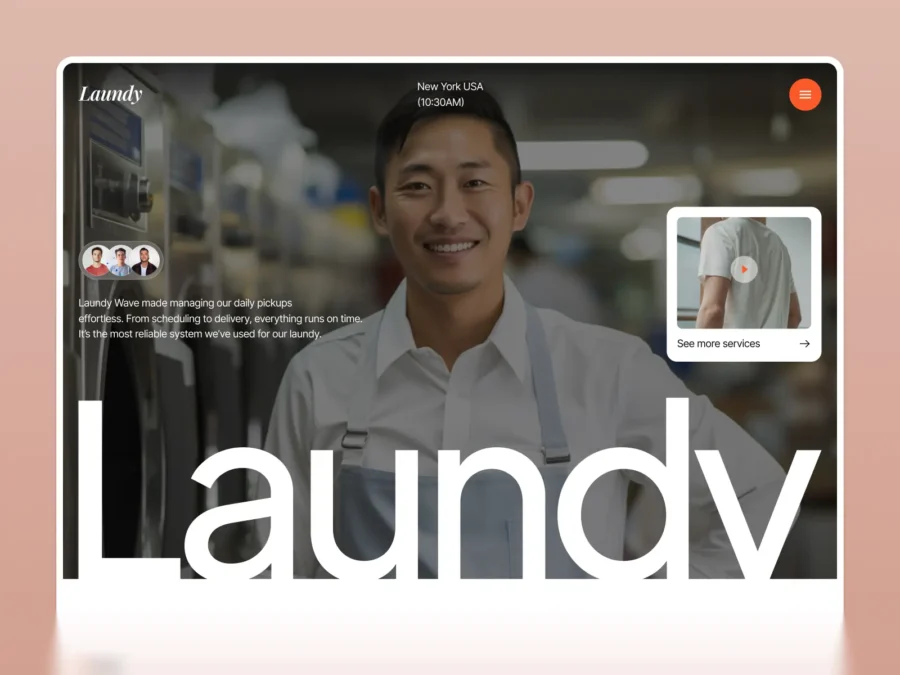 Laundy — Laundry, Dry Cleaning & Cloth Wash — Pentaclay Framer Template