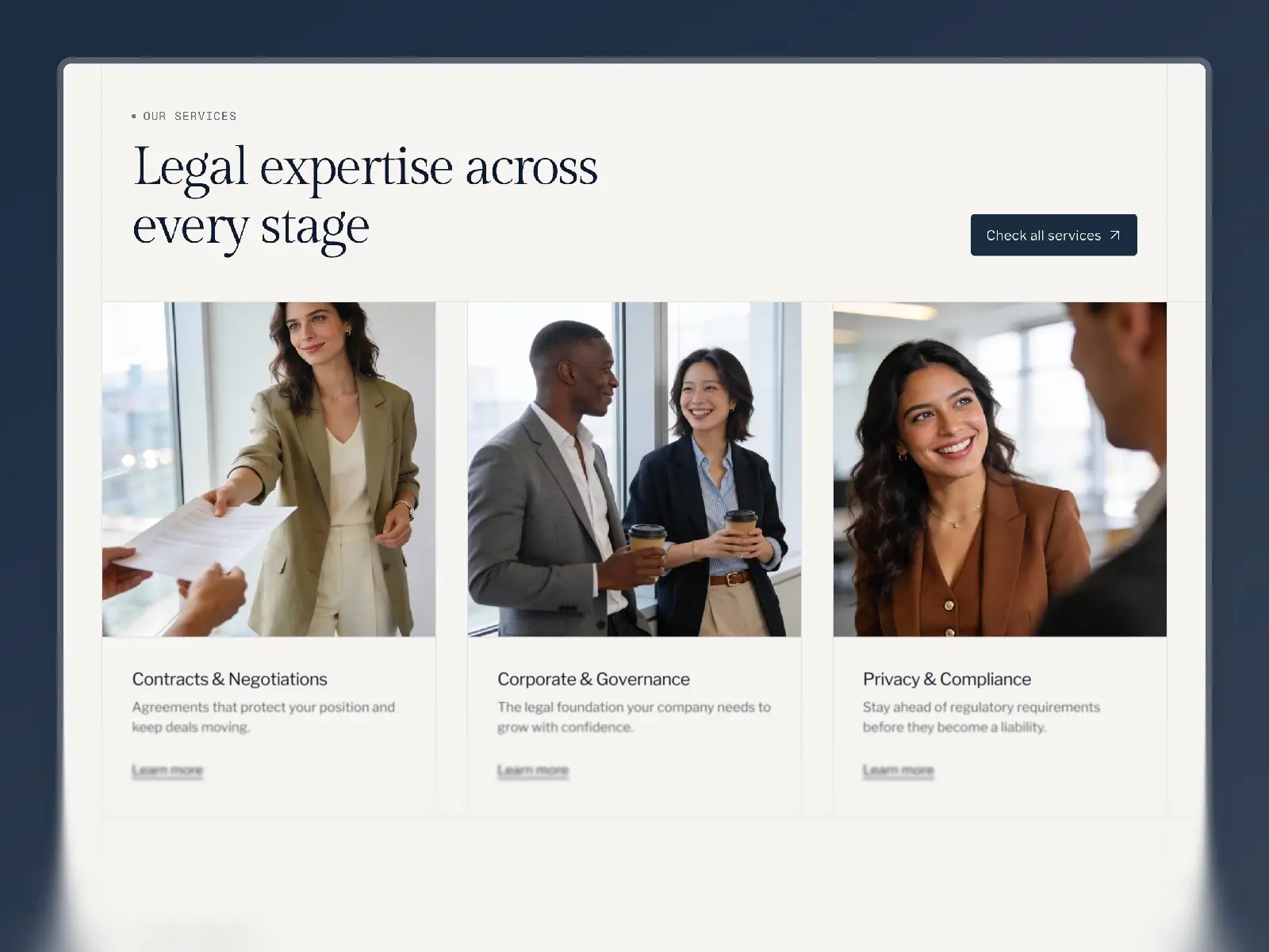 Lawden — Free law firm template for Framer