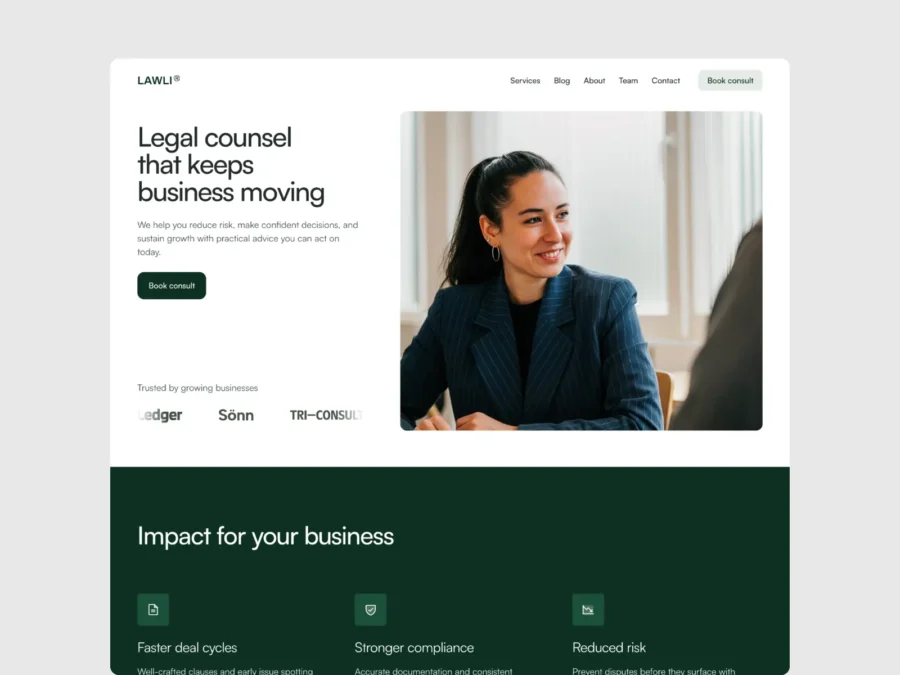 Lawli — Legal Template — Sanna Granqvist Framer Template