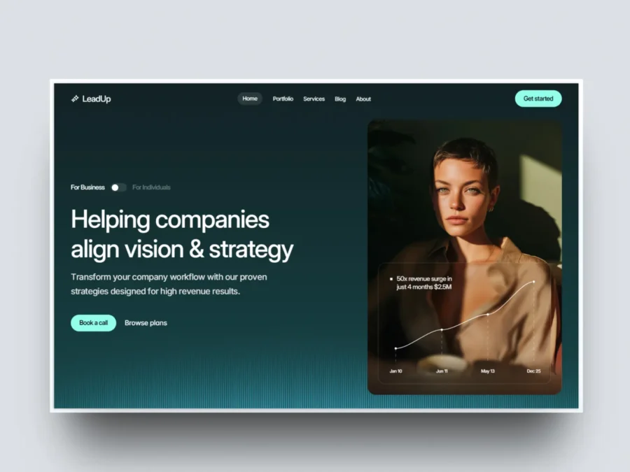 LeadUp — Consulting Agency Framer Template — Nasir Nawaz Framer Template