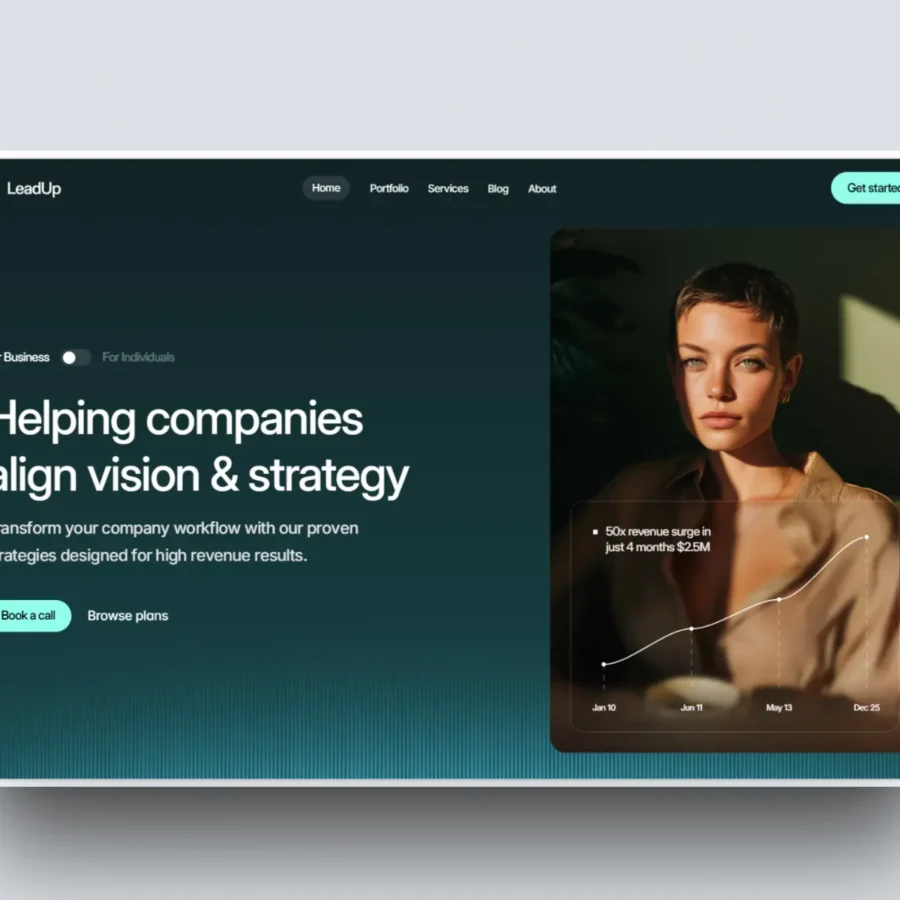 LeadUp — Consulting Agency Framer Template — Nasir Nawaz Framer Template