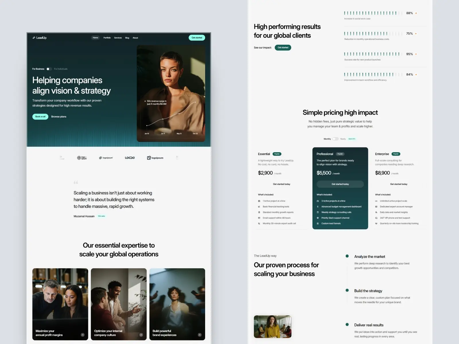 LeadUp — Consulting Agency Framer Template