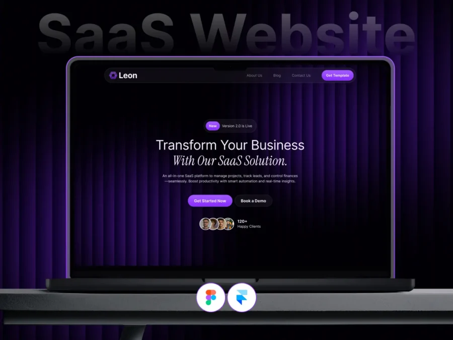 Leon — SaaS Website Template — Rajesh Godhaniya Framer Template