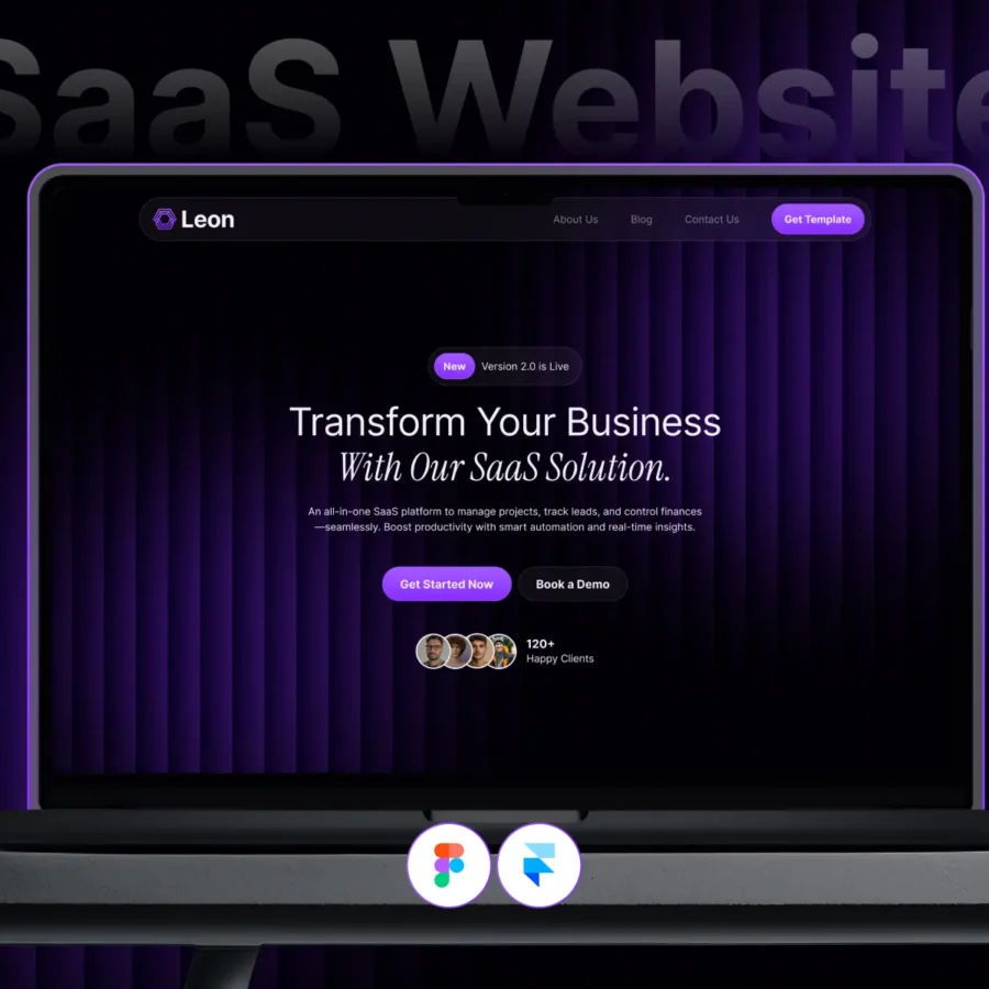 Leon — SaaS Website Template — Rajesh Godhaniya Framer Template