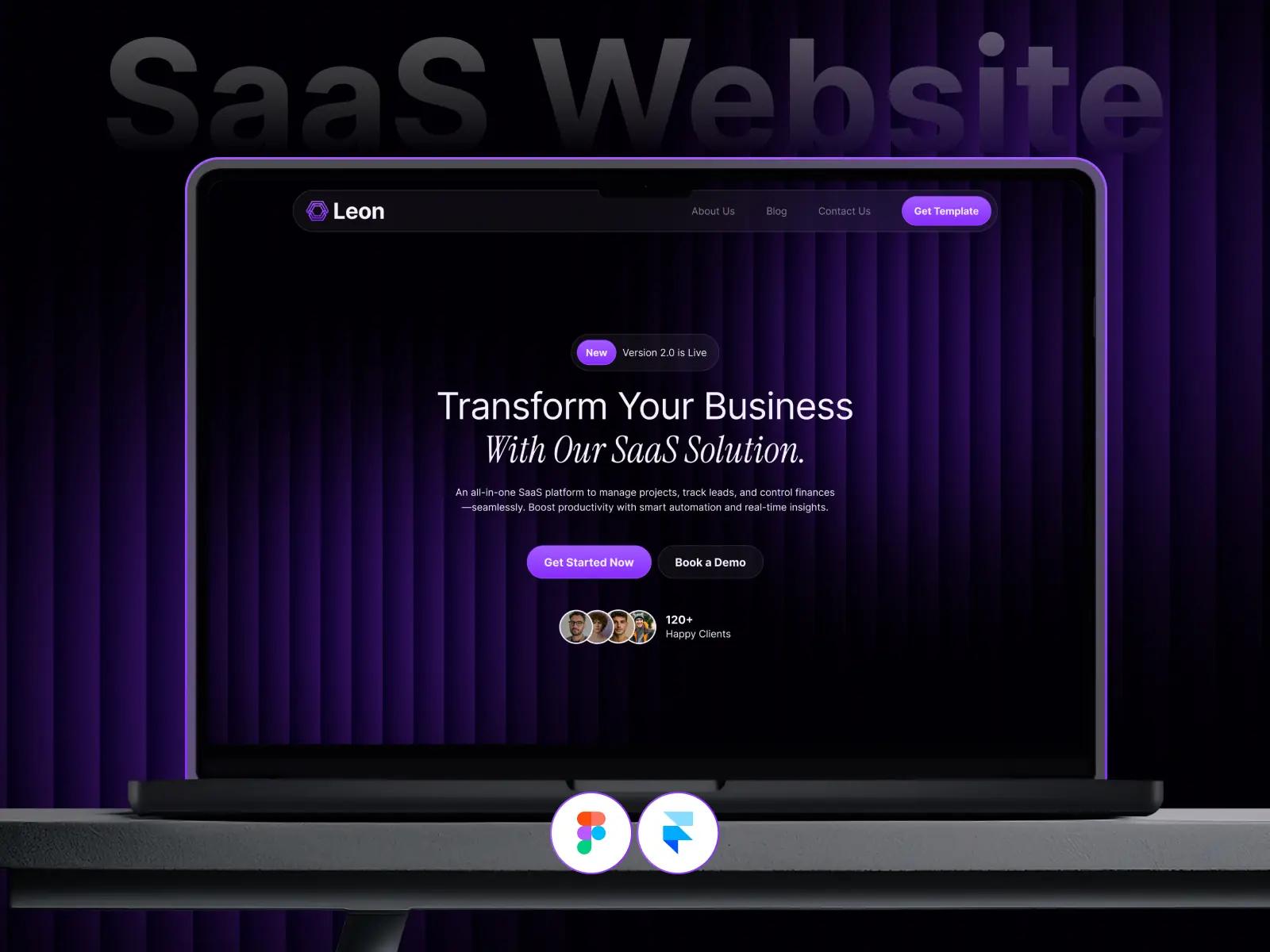 Leon — SaaS Website Template — Rajesh Godhaniya Framer Template