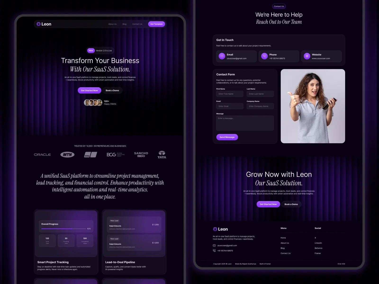 Leon — SaaS Website Template
