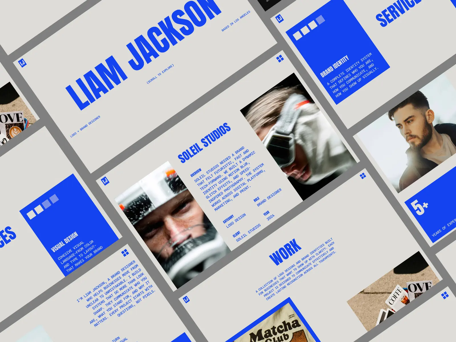 Liam Jackson — Bold Portfolio for Designers — Varshaa T Framer Template