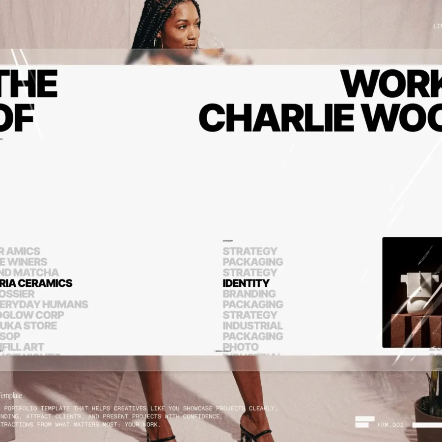 Lineup Std. — Framer Portfolio for Creatives — Nkd Studio Framer Template