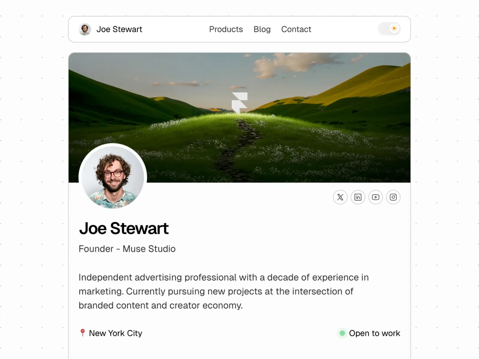 LinkHunt — Personal Portfolio x Link in Bio