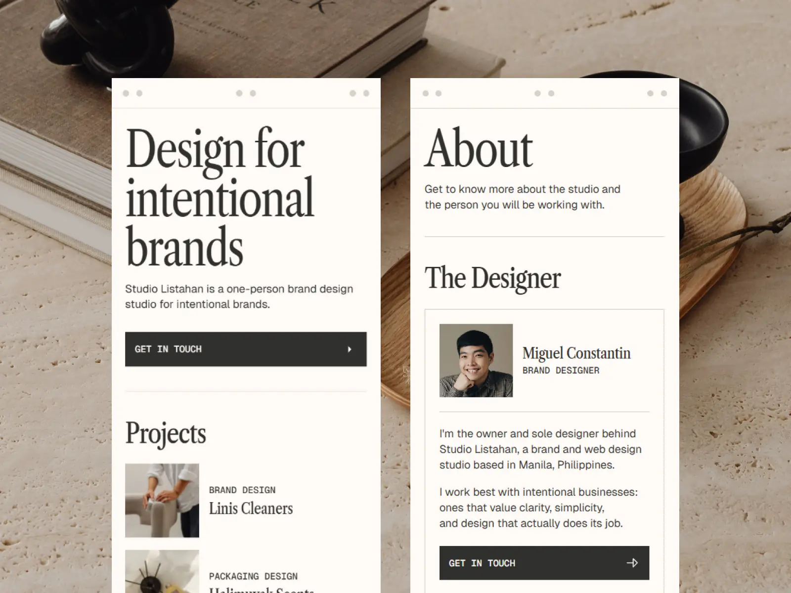 Listahan — Portfolio Template — Create with Constantin Framer Template