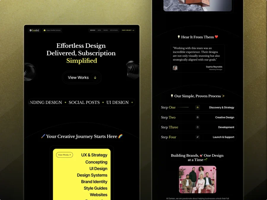 Loaded — Premium Creative Agency & Portfoli — Grido Design Framer Template