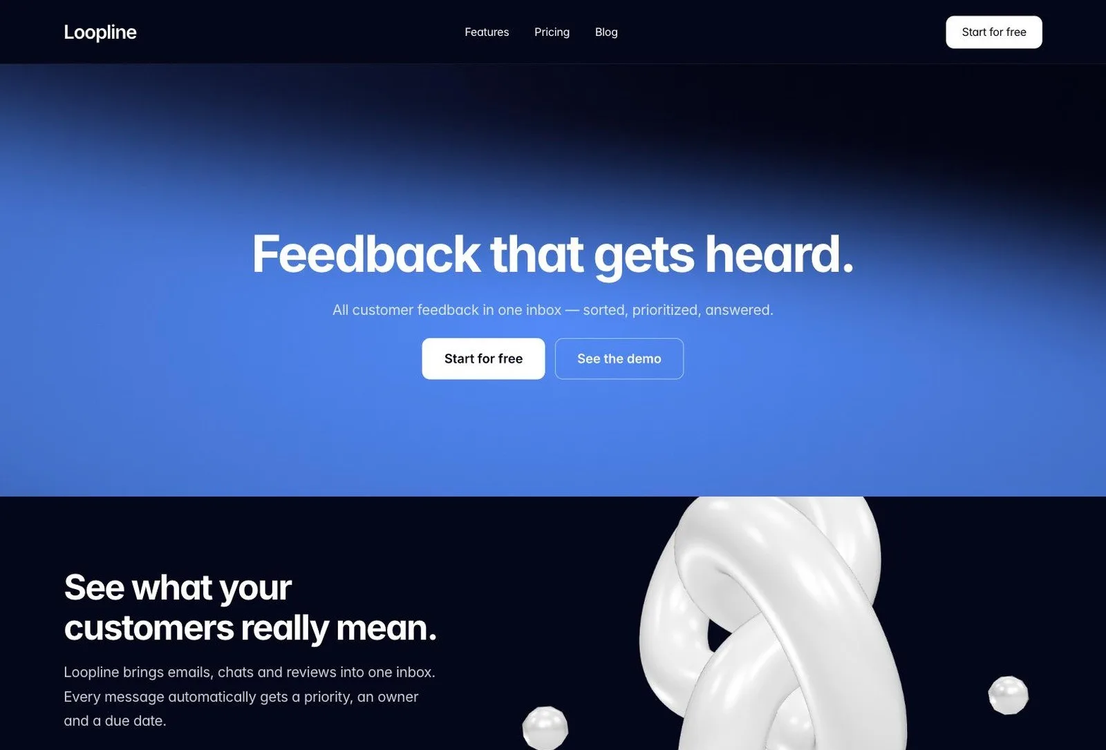 Loopline — SaaS Landing Page with WebGL Hero — Lucidshade Framer Template