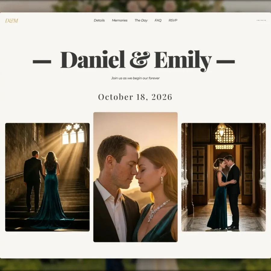 LOVEL — Wedding Invitation and Memories — Bryan Hermoza Framer Template