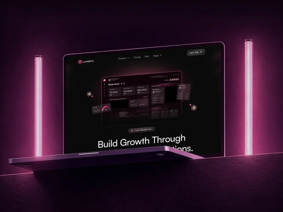 Lumetrix — Free SaaS & Agency Landing Page — Temstax Studio Framer Template