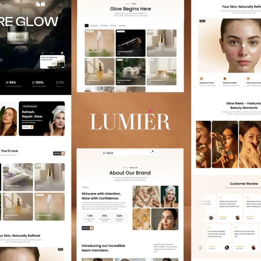Lumier — Modern Ecommerce Template — TechUptodate Framer Template