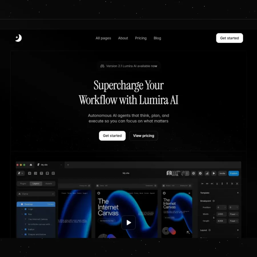 Lumira — A Premium Template for AI Startups — Alberto Horbaci Framer Template