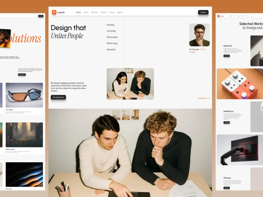 Lumvix — Minimal Creative Agency Theme — Design Monks Framer Template