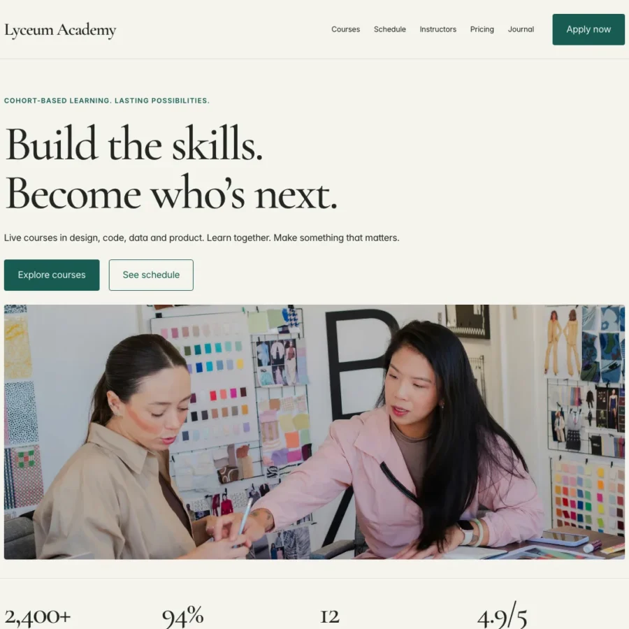 Lyceum Academy — Aisol Studio Framer Template