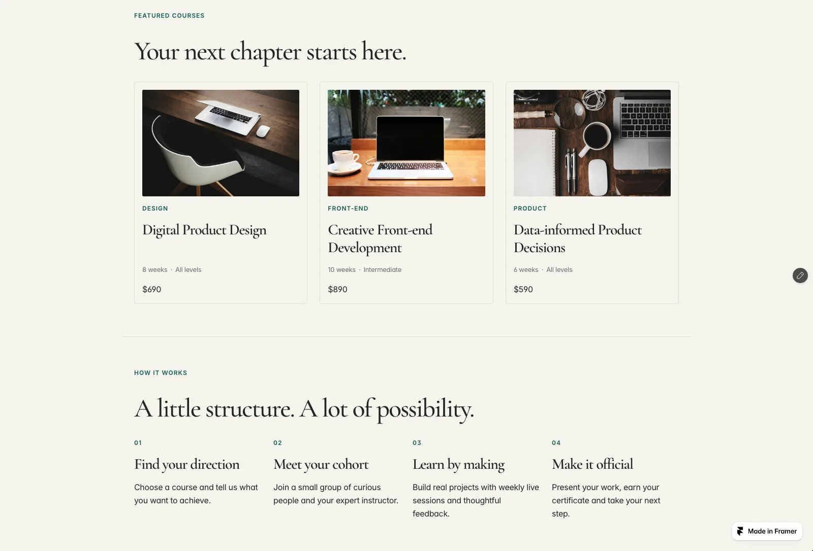 Lyceum Academy — Framer Template