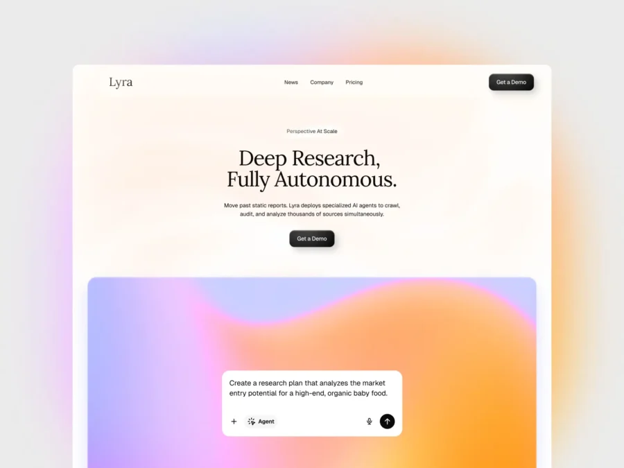 Lyra Agent — AI Startup Template — Nick Hart Framer Template
