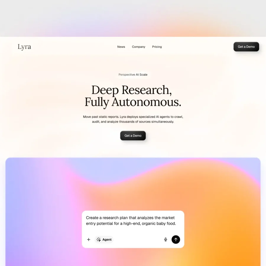 Lyra Agent — AI Startup Template — Nick Hart Framer Template
