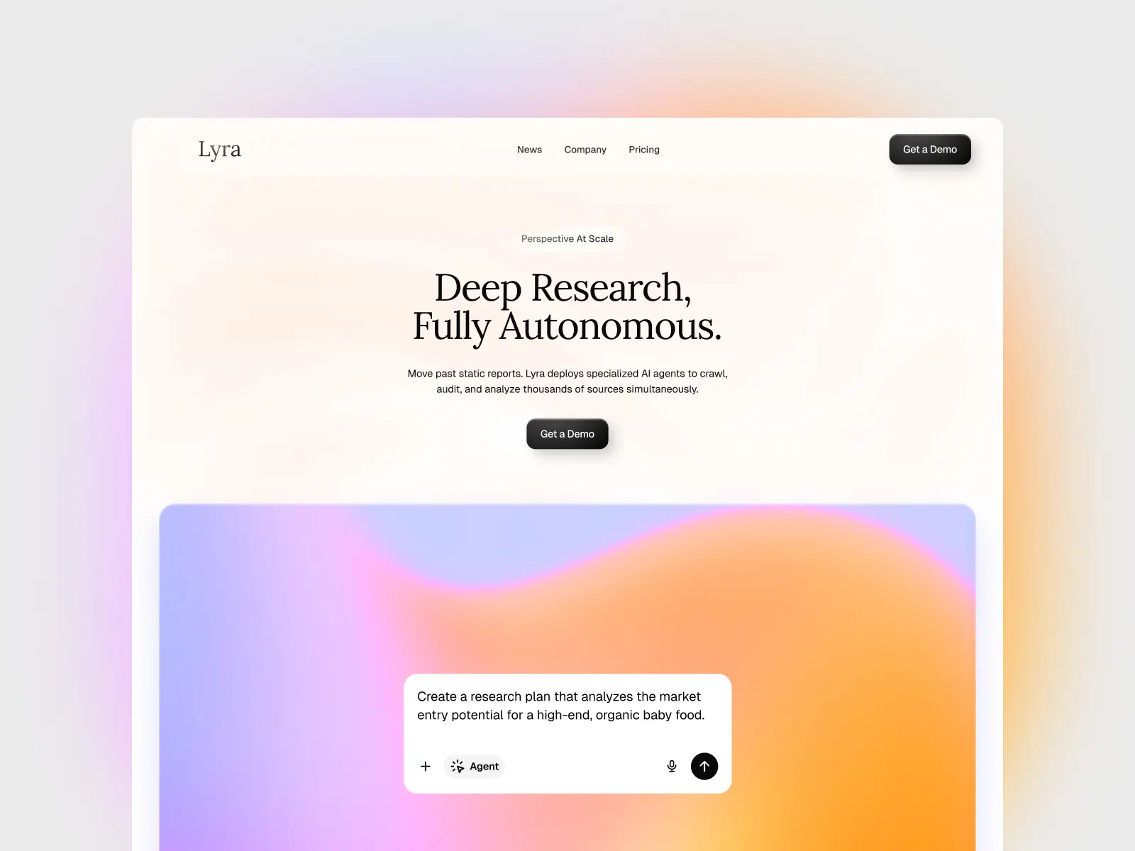 Lyra Agent — AI Startup Template — Nick Hart Framer Template