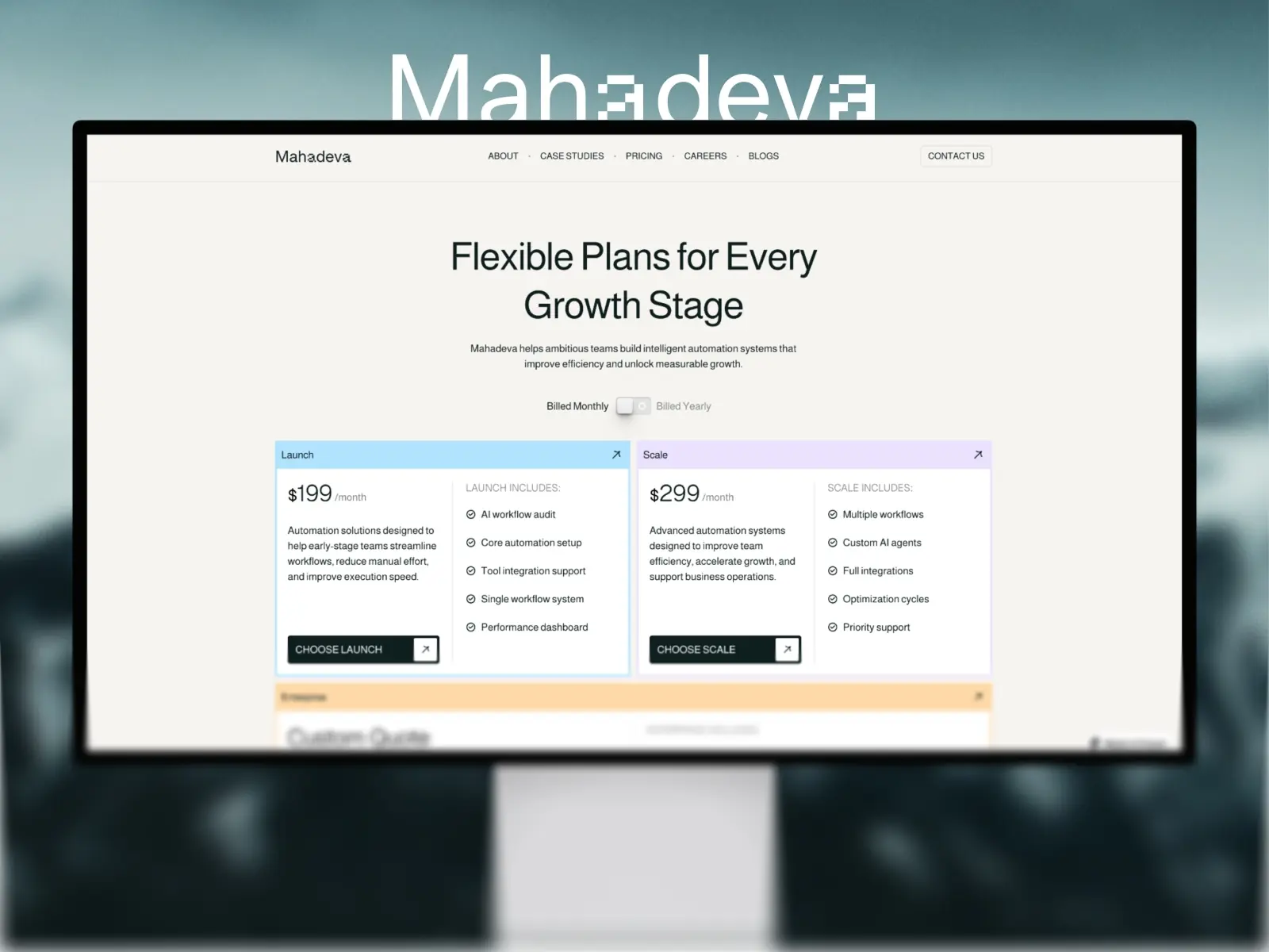 Mahadeva — AI Agency Website