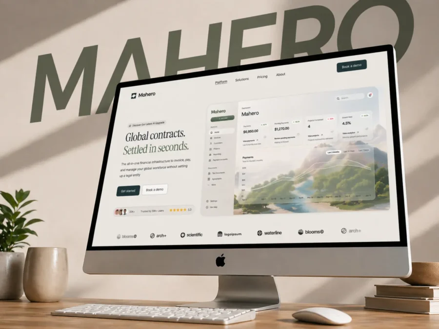 Mahero — Premium FinTech SaaS — Asril Framer Template