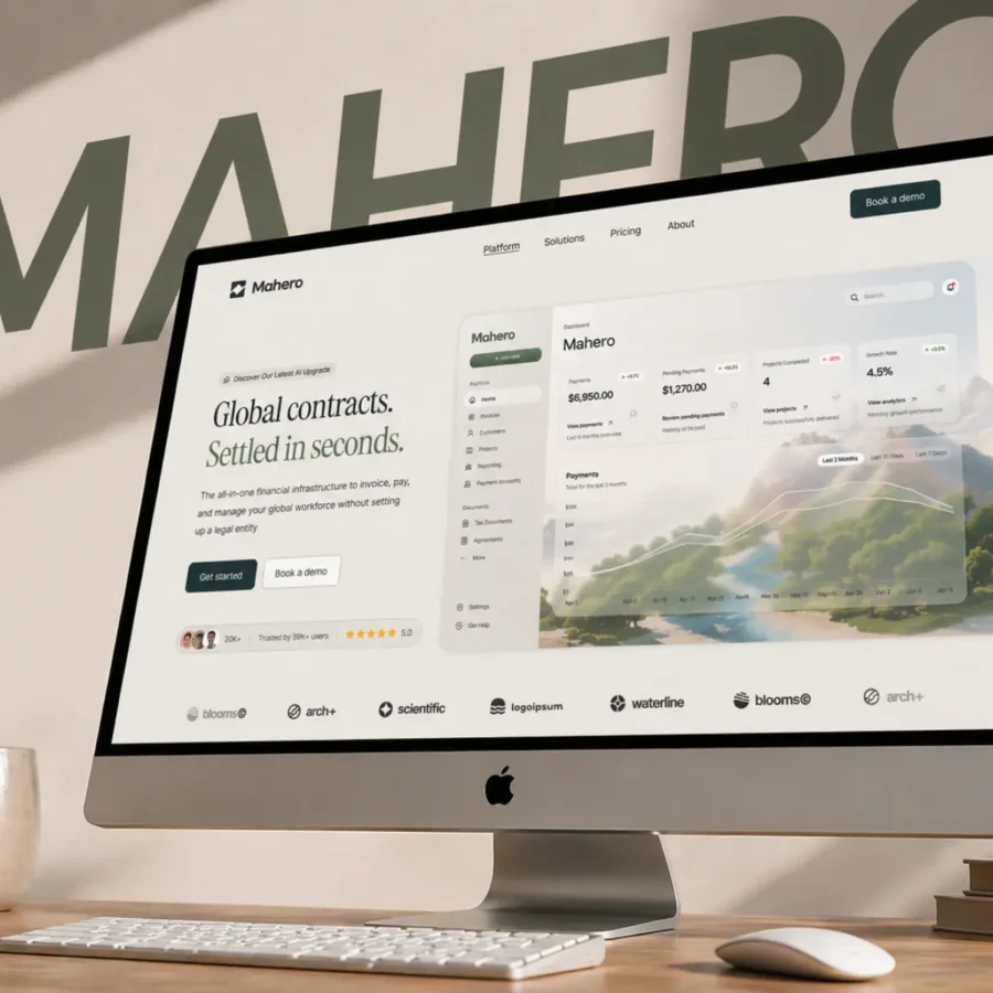 Mahero — Premium FinTech SaaS — Asril Framer Template