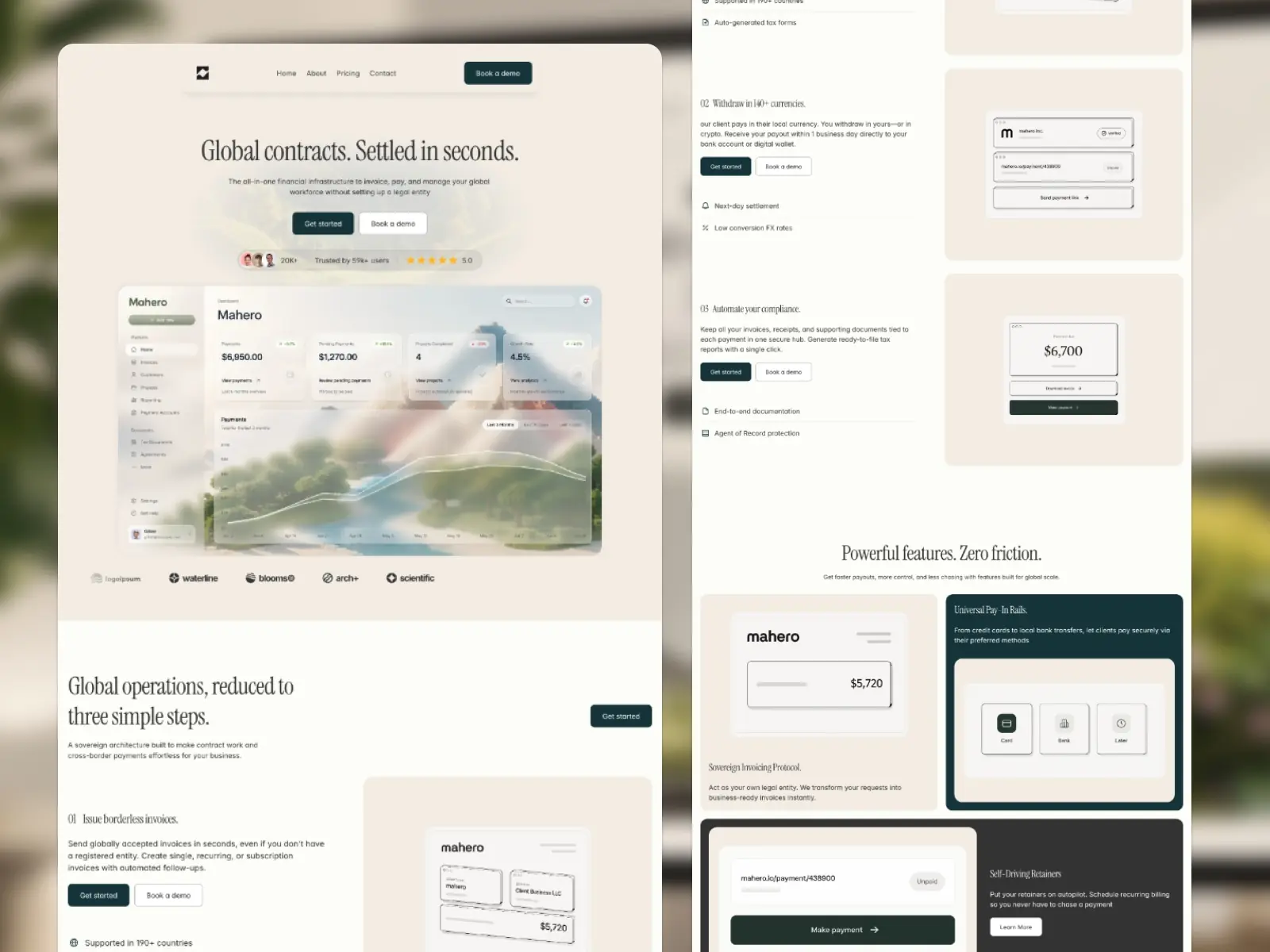 Mahero — Premium FinTech SaaS