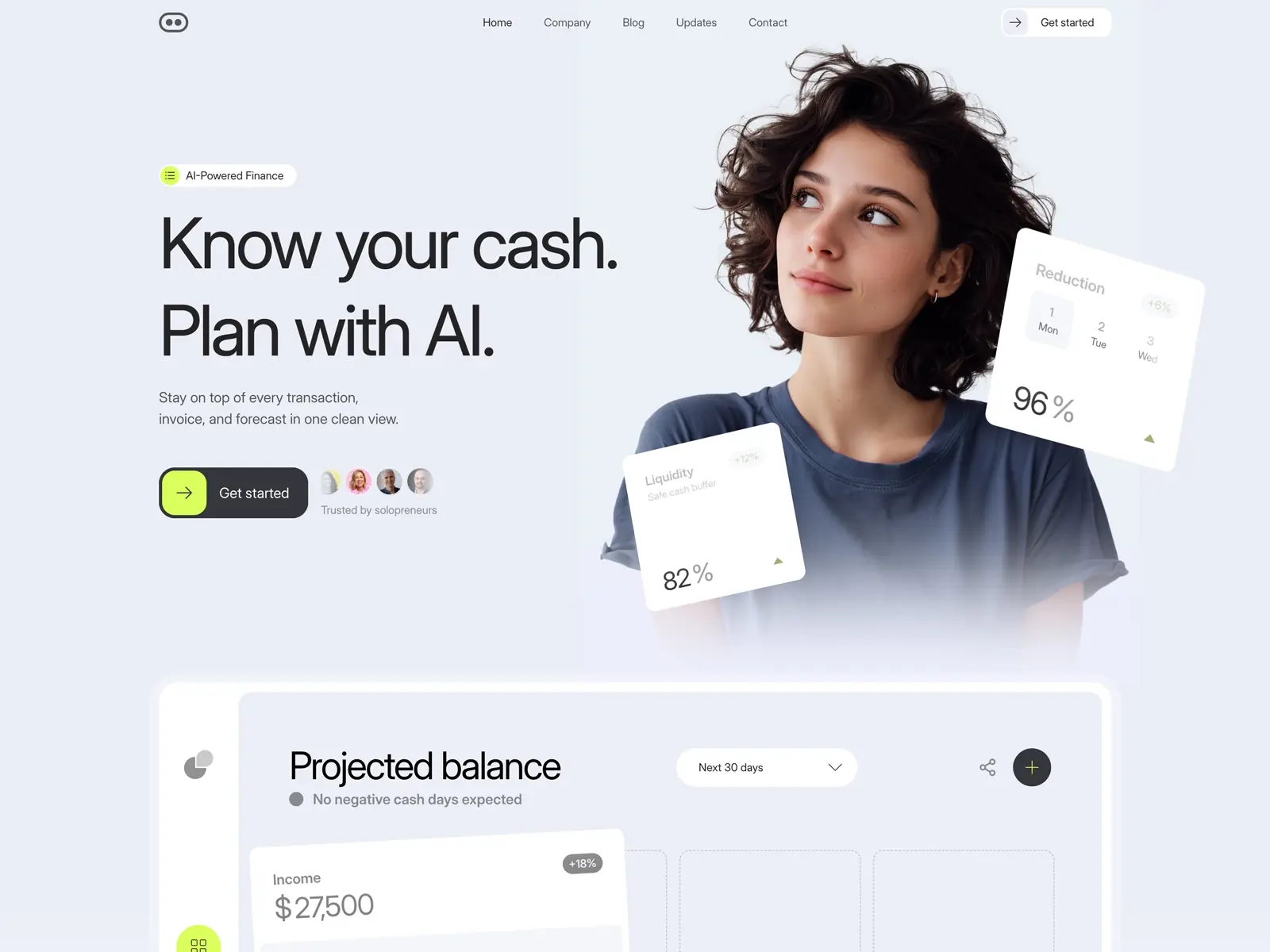Makro — AI Finance SaaS Landing Page