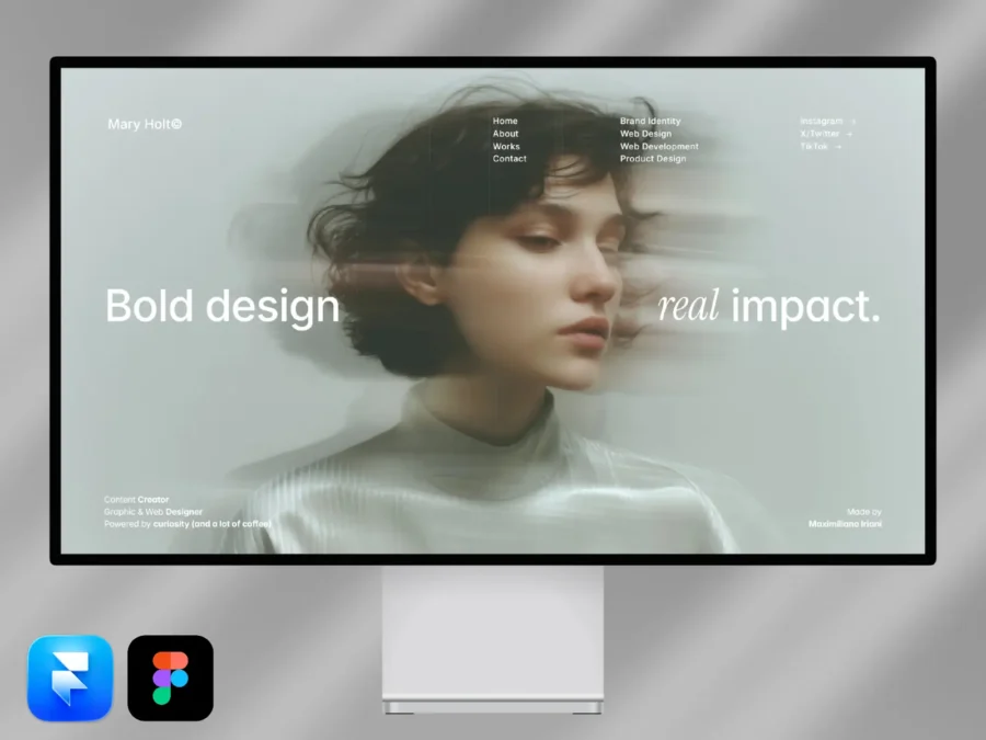 Mary Holt© — Elegant portfolio for creatives — Max Iriani Framer Template