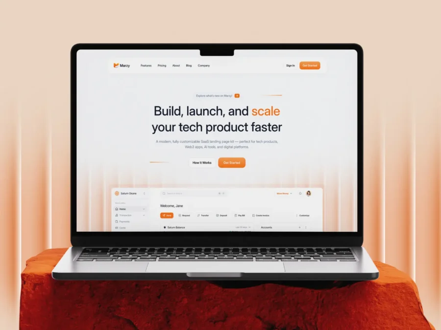 Marzy — Modern SaaS Template — Gure Labs Framer Template