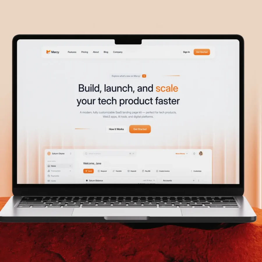 Marzy — Modern SaaS Template — Gure Labs Framer Template
