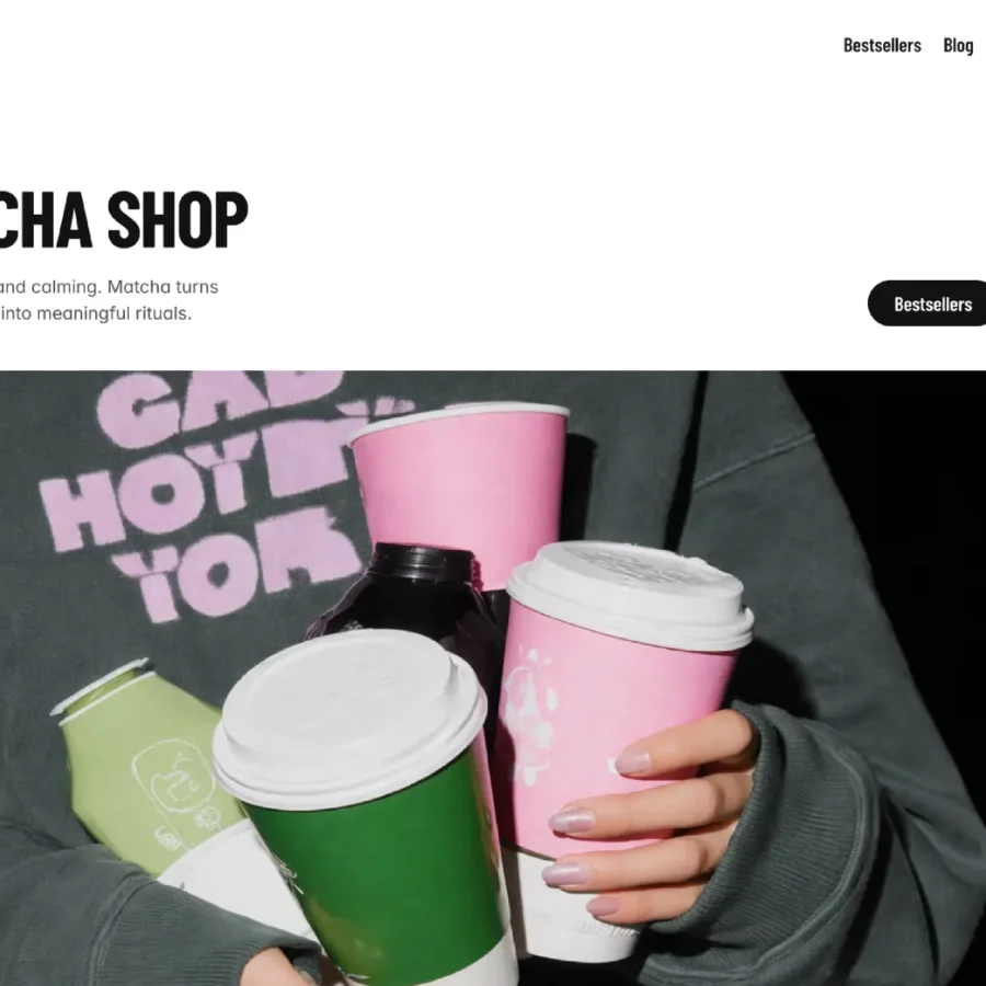 Matcha Shop — Modern Café Template — Ava Thiery Framer Template