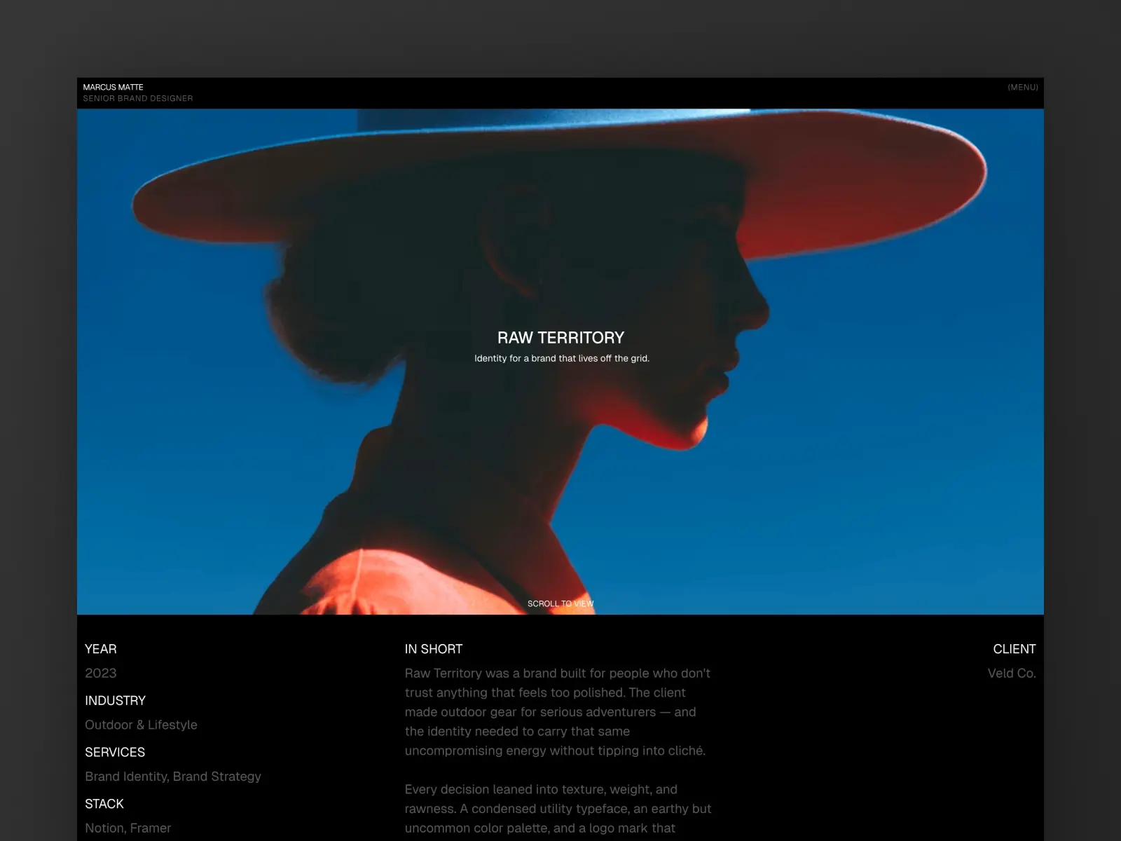 Matte — Portfolio template for Agencies