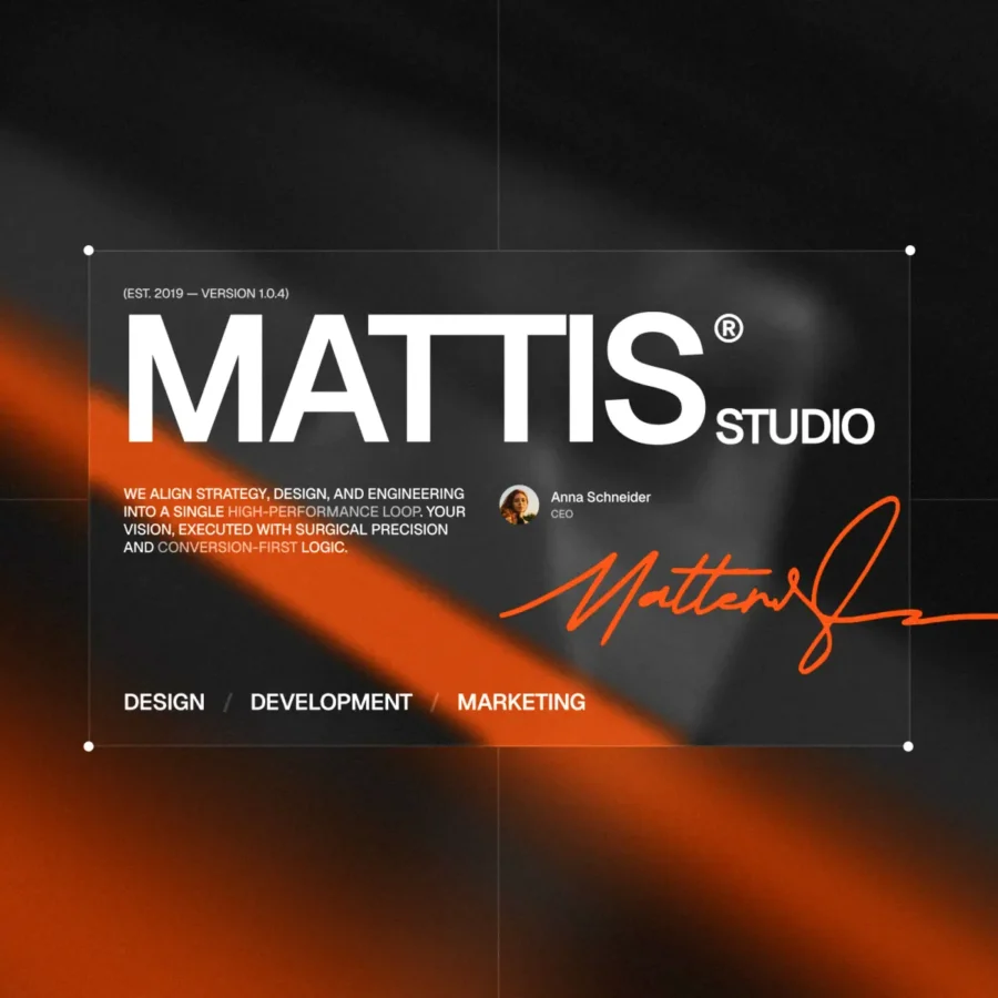 Mattis — Studio-grade agency template — Anatolii Dmitrienko Framer Template