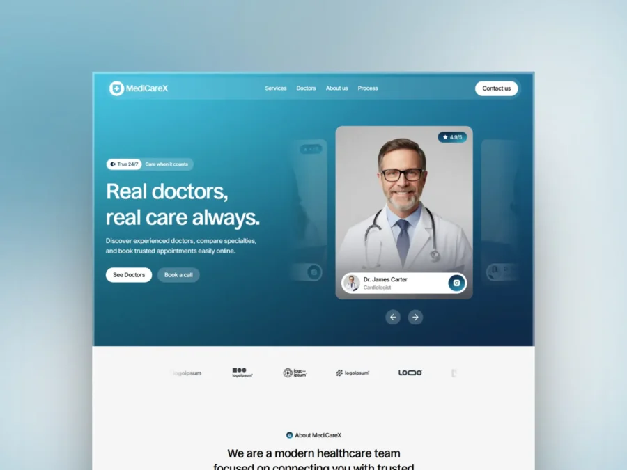 Medicarex — Healthcare Framer Template — Nasir Nawaz Framer Template