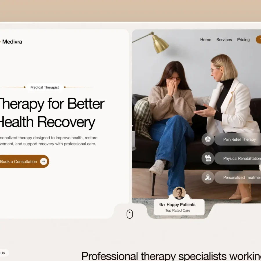 Medivra — Medical Therapy & Wellnes — Pixcut Studio LLC Framer Template