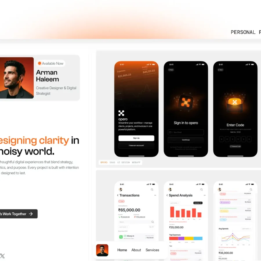 Mefolio — Personal Portfolio Template — Rehbar Design Labs Framer Template