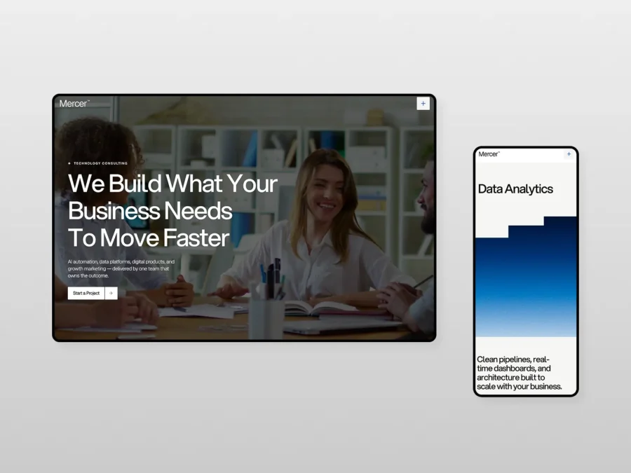 Mercer — Technology Consulting Template — Flowit Supply Framer Template