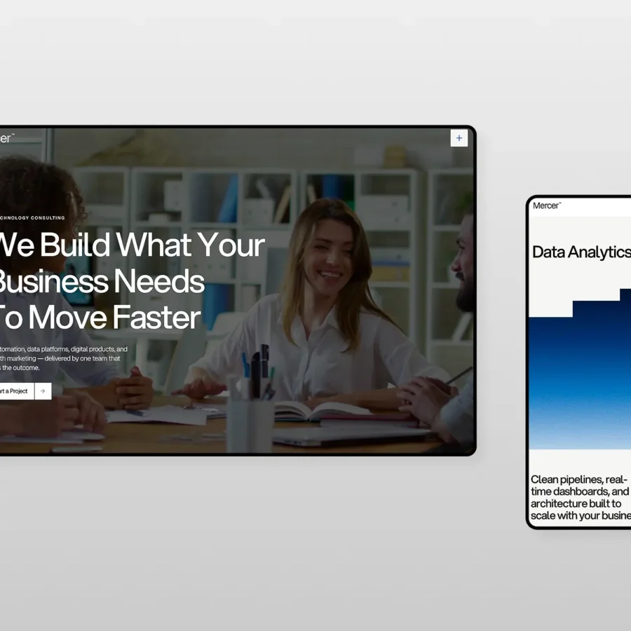 Mercer — Technology Consulting Template — Flowit Supply Framer Template